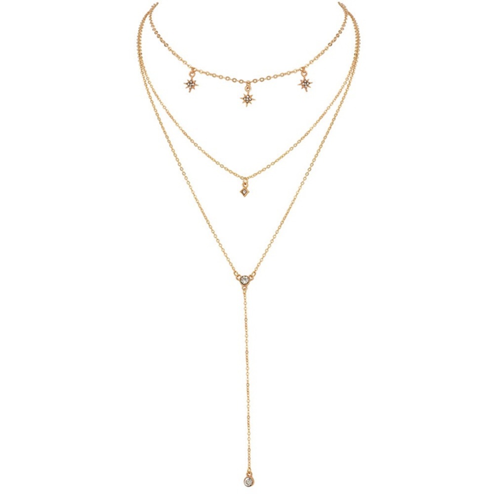 3/$25⚡️bohemian star 3 layer w/ tassel necklace - Picture 3 of 6